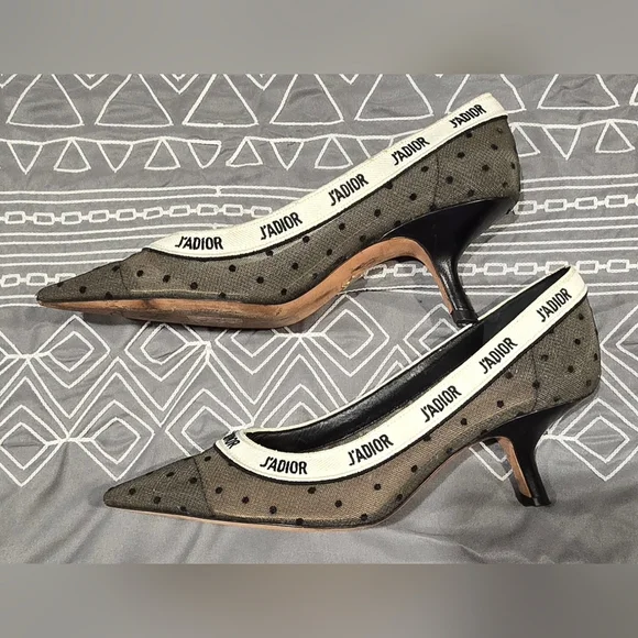 Christian Dior Limited Edition J'Adior Mesh Ribbon Pumps Size 39.5 (9.5 US) - Picture 1 of 8